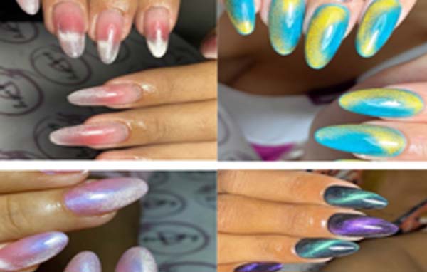 Cat Eye Gel Manicure Natural Nails