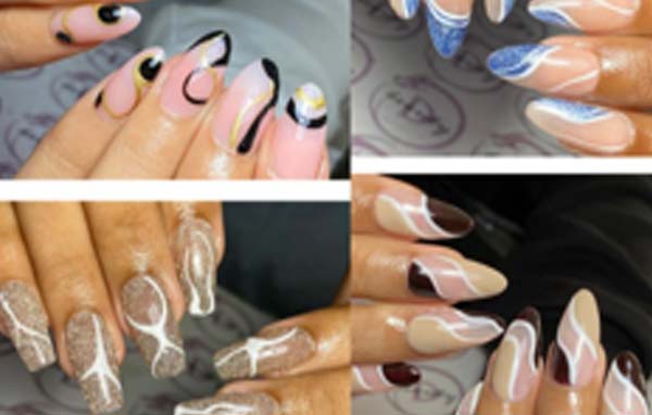 Minimalist Line Gel Manicure Natural Nails